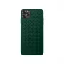 Custodia protettiva Devia per iPhone 11 Pro Max con motivo intrecciato, verde