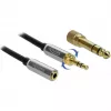 Cavo audio 3,5 mm DeLOCK 85780 1 m nero grigio