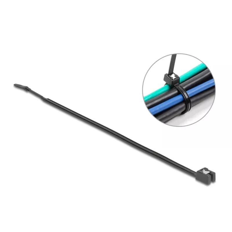 Fascette per cavi DeLOCK 200x4,8 mm 50 pezzi nero