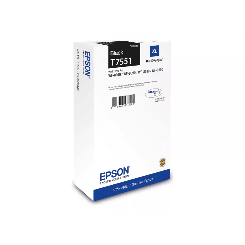 Epson C13T75514N cartuccia d'inchiostro 1 pz. originale alta resa (XL) nera