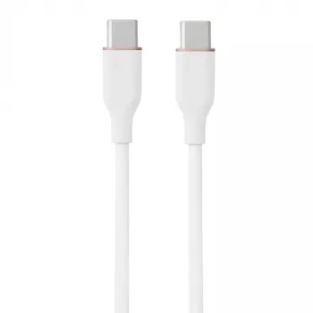 Cavo in silicone USB Type-C - Type-C, 60 W (bianco, 2 m)