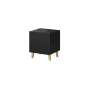Set comodini cama meble PAFOS, 2 pz., 45×40×51 cm, nero opaco, MDF/truciolare