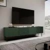 Mobile RTV 4D ONDA 200x40xH54.35 verde (da terra o da parete)