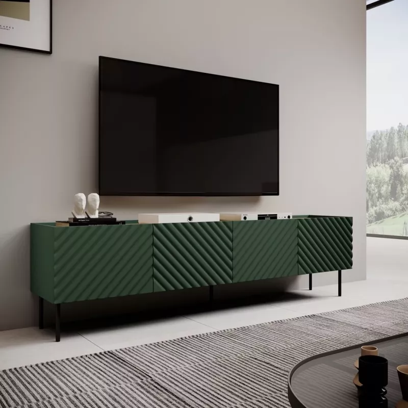Mobile RTV 4D ONDA 200x40xH54.35 verde (da terra o da parete)