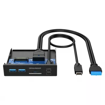 Graugear hub USB + lettore di schede multi pannello frontale, Type-C USB retail (G-MP01CR)