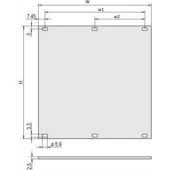 SCHROFF PART.FRONT PANEL 4U 84HP AN/CR - Accessorio per rack (30847465)