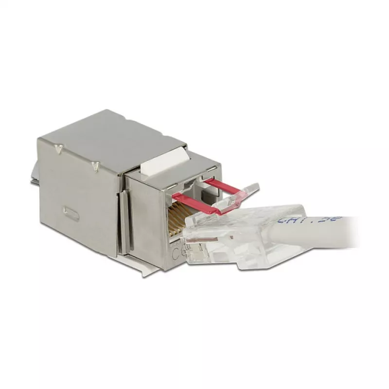 Delock 86404 modulo Keystone RJ45 Secure Cat.6 a LSA, bianco