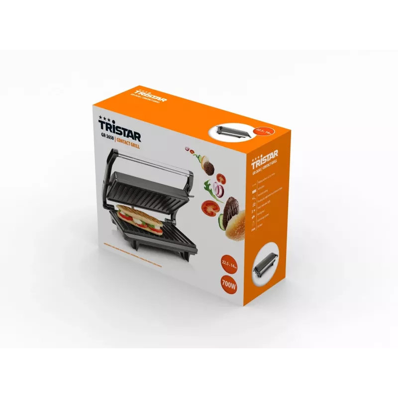 Grill da contatto Tristar GR-2650 700W nero acciaio inox rettangolare