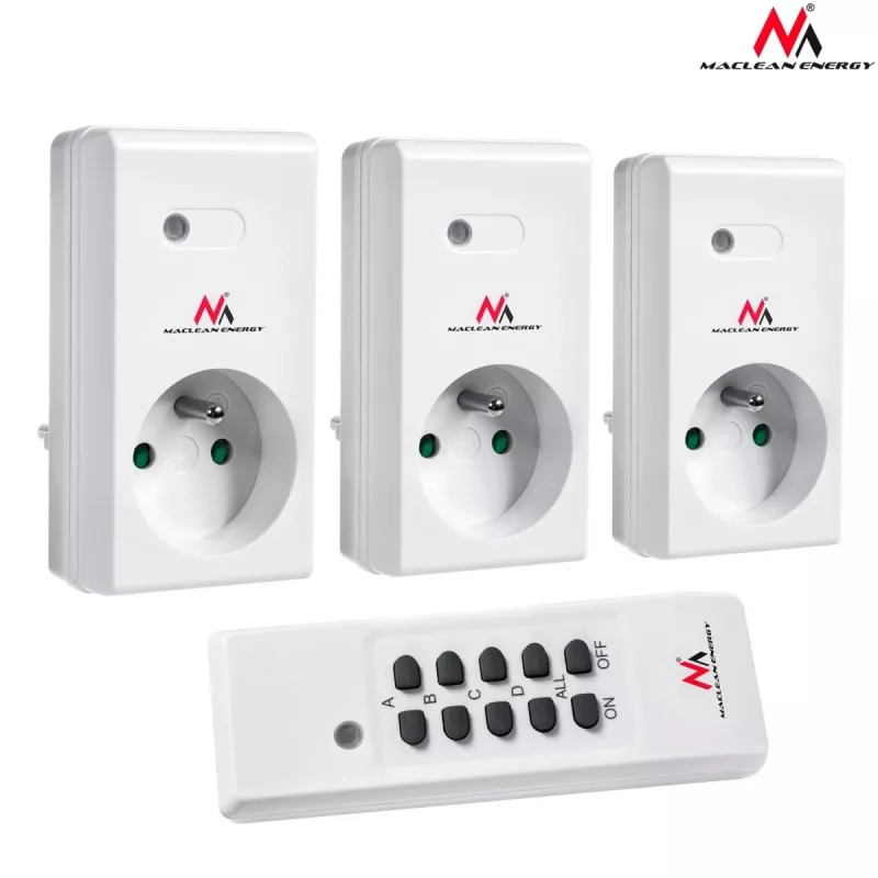 MCE153 set da 3 prese radiocomandate - programmabili + telecomando