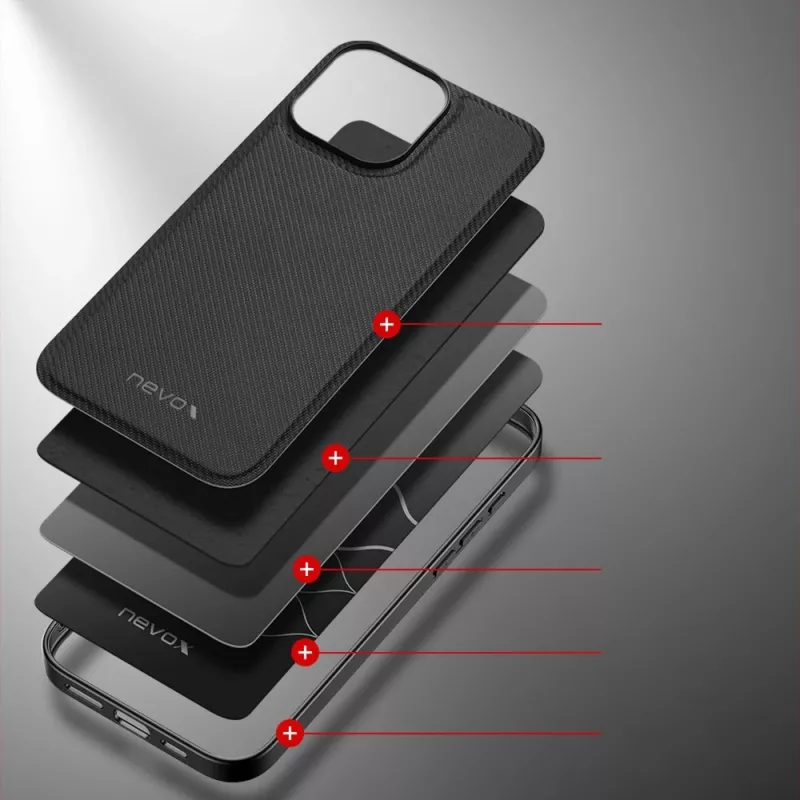 StyleShell Nylo, custodia per cellulare nero, iPhone 16 Pro Max
