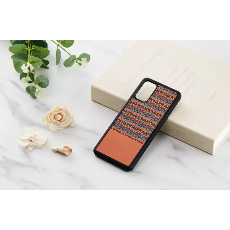 Custodia per cellulare man and wood per Samsung Galaxy S20+ — marrone a quadri con bordo nero