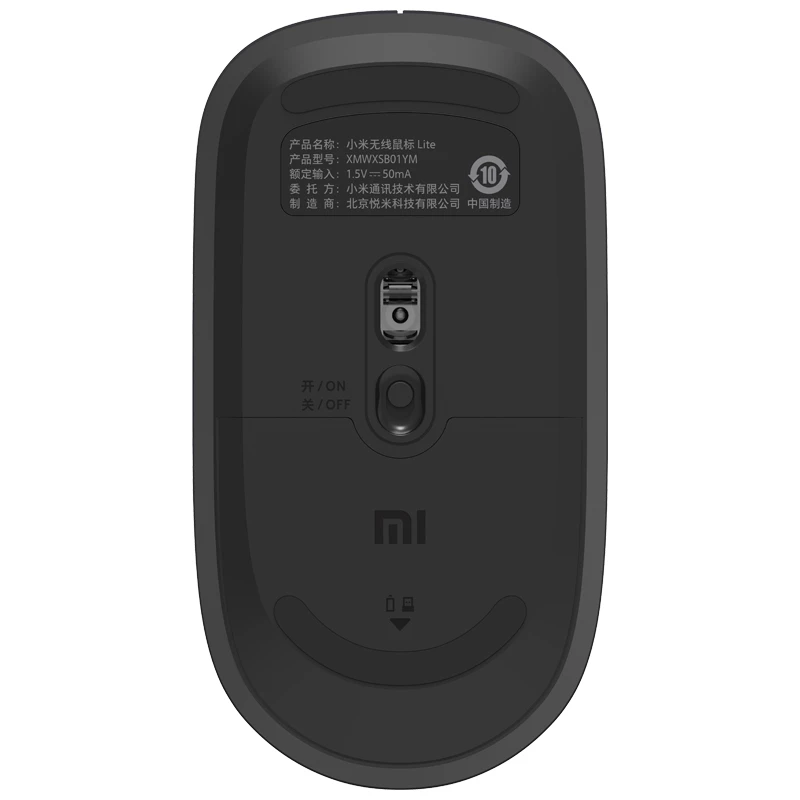 Mouse wireless Xiaomi Wireless Mouse Lite ottico USB Type-A grigio/nero