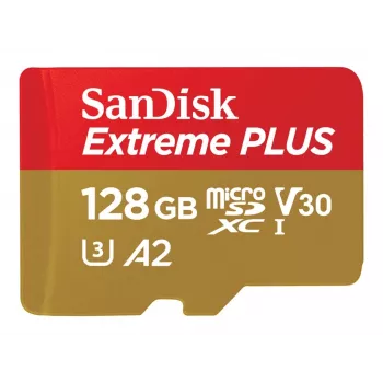 Western Digital Extreme Plus Microsdxc 128GB+adattatore SD 200MB/S 90MB/S A2 C10 V3 (SDSQXBD-128G-GN6MA)