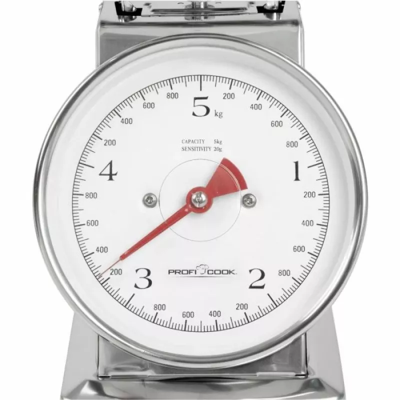 Bilancia da cucina meccanica ProfiCook PC-KW 1247 – acciaio inox, capacità 5 kg, ciotola 1 L, funzione tara