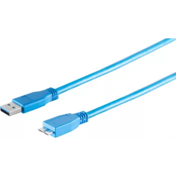 Cavo USB ShiverPeaks BS77190 0,5 m USB 3.2 Gen 1 Micro-USB B blu
