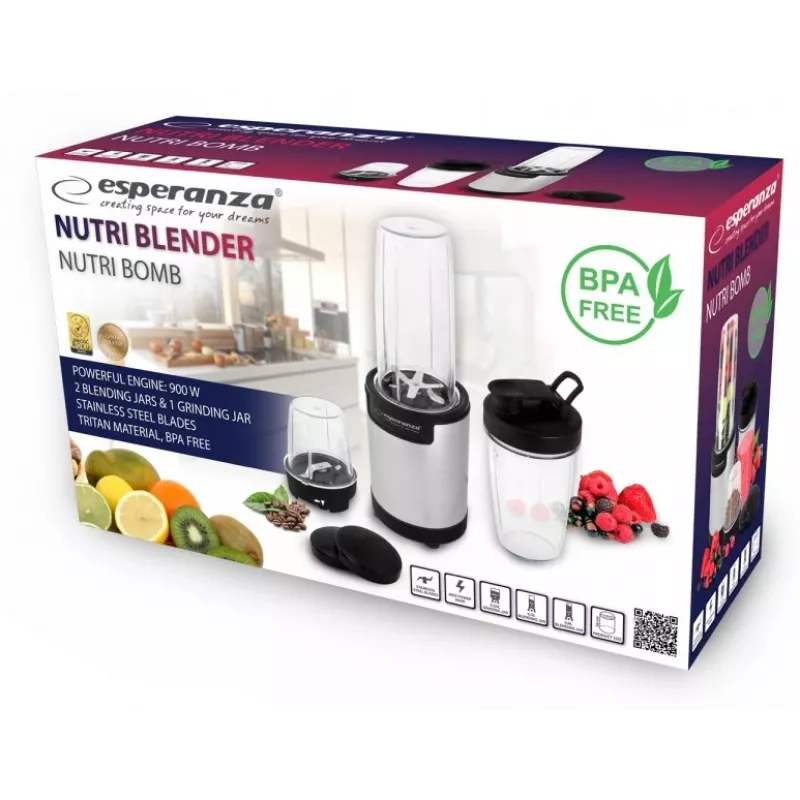 Mixer da tavolo Esperanza EKM030 nero acciaio inox