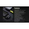 Nitecore HC70 UHE torcia frontale, 1600 lm, 6 LED, IP68, ricaricabile via USB, alluminio, 172 g, nera