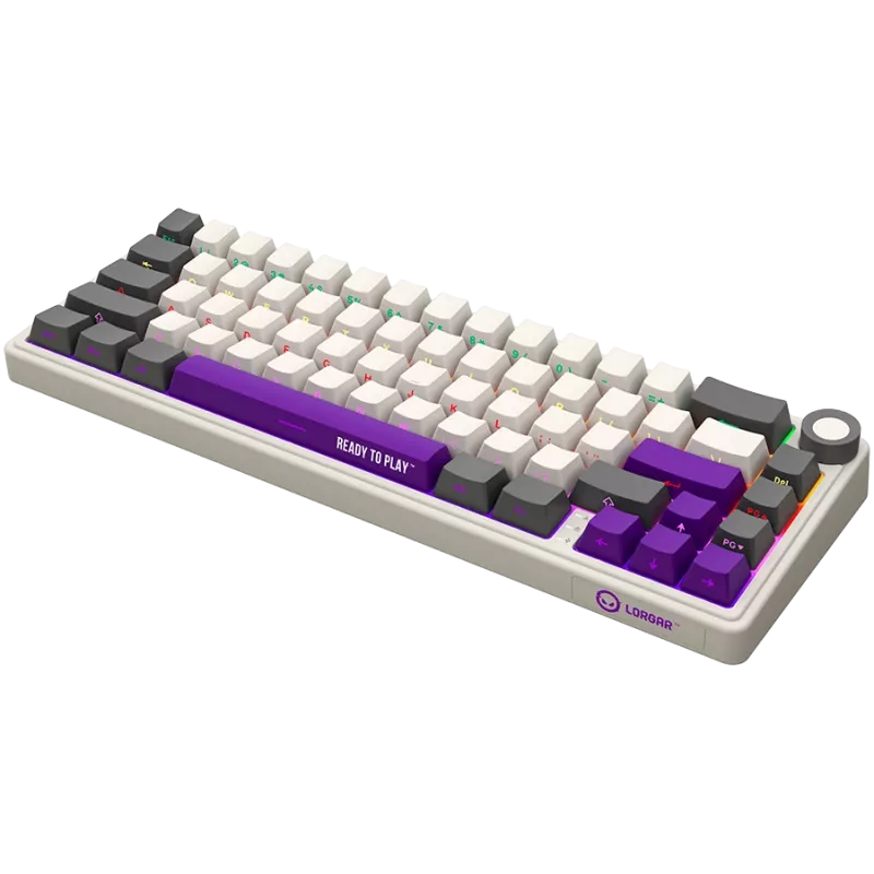 Tastiera da gaming meccanica wireless LORGAR KBP70MW layout 65% beige