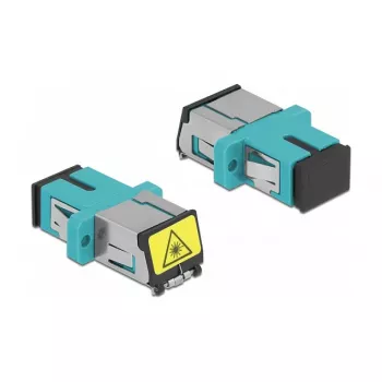 Accoppiatore in fibra ottica DeLOCK 86890 SC simplex femmina su SC simplex femmina multimodale aqua