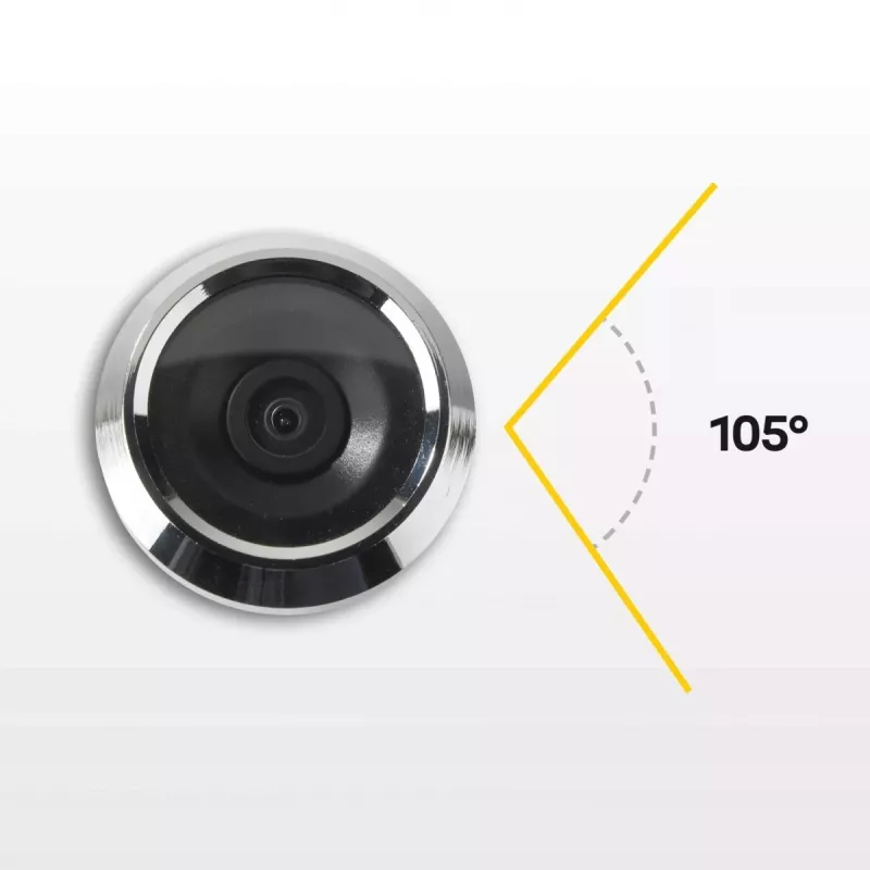 Spioncino digitale Yale 45-0500-1432-00-6011 — LCD 8,13 cm, angolo di visuale 105°, angolo 110°, nero, 2×AAA