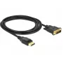 DeLOCK - cavo video - Single Link - DisplayPort (M) a DVI-D (M) - DisplayPort 1,2a - 2,0m - passivo - nero (85313)
