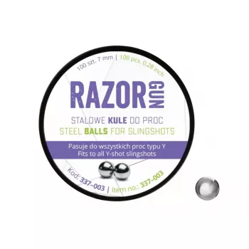 RazorGun 7 mm pallini per fionda 100 pz. (337-003)