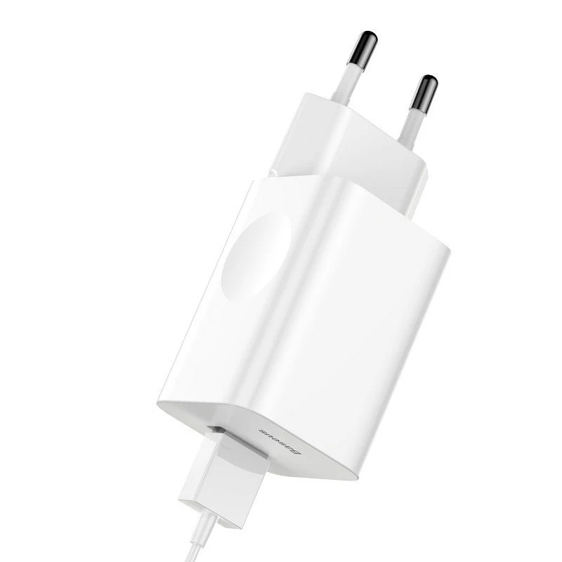 Caricabatterie Baseus Quick Charger CCALL-BX02, 24 W max, USB Fast Charge 3.0, bianco, 100–240 V