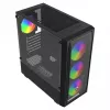 Case PC SAVIO Noctis Flow RGB — Cube, ATX/Mini-ITX, 3x ventole frontali da 120 mm, pannello laterale in vetro temperato, GPU max 35 cm