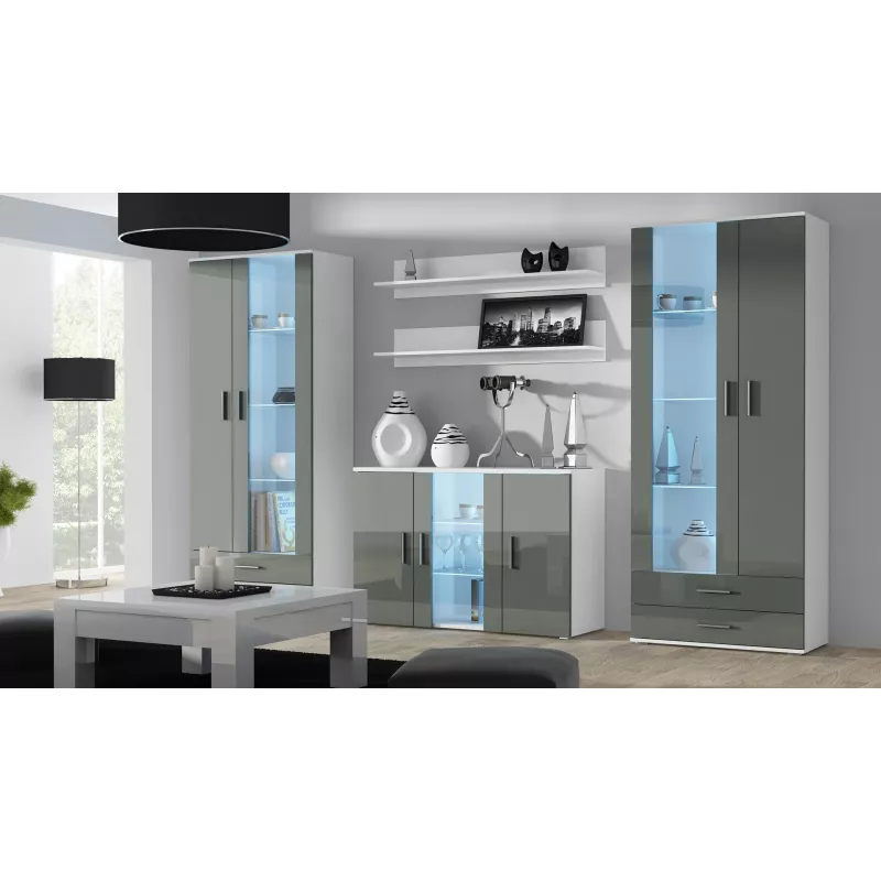 Cama set di due mensole 125cm SOHO bianco opaco