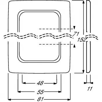 Placca a parete/copertura interruttore Busch-Jaeger 1725-0-1495 bianco, senza viti, 81×152 mm, 11 mm di spessore