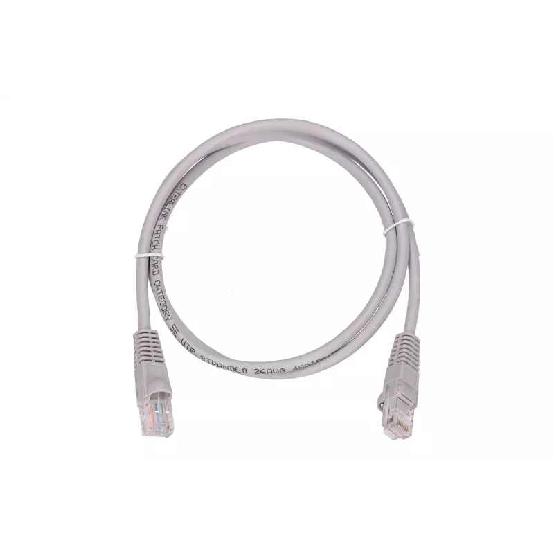Cavo patch LAN Extralink Cat5e UTP 1 m, RJ-45 a RJ-45, grigio