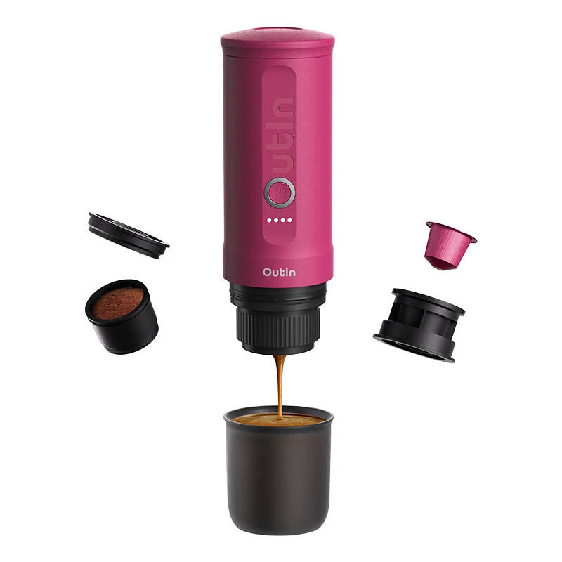 OutIn Nano macchina per espresso portatile, Crimson Red