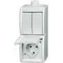 BUSCH JAEGER 2601/5/20EW-54-503 - CEE 7/3 - 2P+E - bianco - IP44 - 250 V - 16 A
