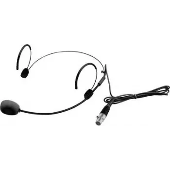 Microfono headset UHF wireless Omnitronic UHF-300 — sistema radio per trasmissione vocale