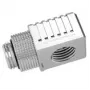 Adattatore Barrow 90° G1/4 FF su G1/4 FF, modello FBFTWT90-V2 S, argento, raccordo orientabile per raffreddamento a liquido