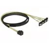 Cavo SCSI DeLOCK 85685 nero giallo 1 m 1 x Mini SAS HD SFF-8643 4 x SATA 7 Pin