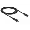Cavo USB DeLOCK SuperSpeed USB 3.2 Gen 1 2 m USB-C nero