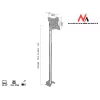 Maclean MC-504A S Supporto da soffitto regolabile 23-42 30kg