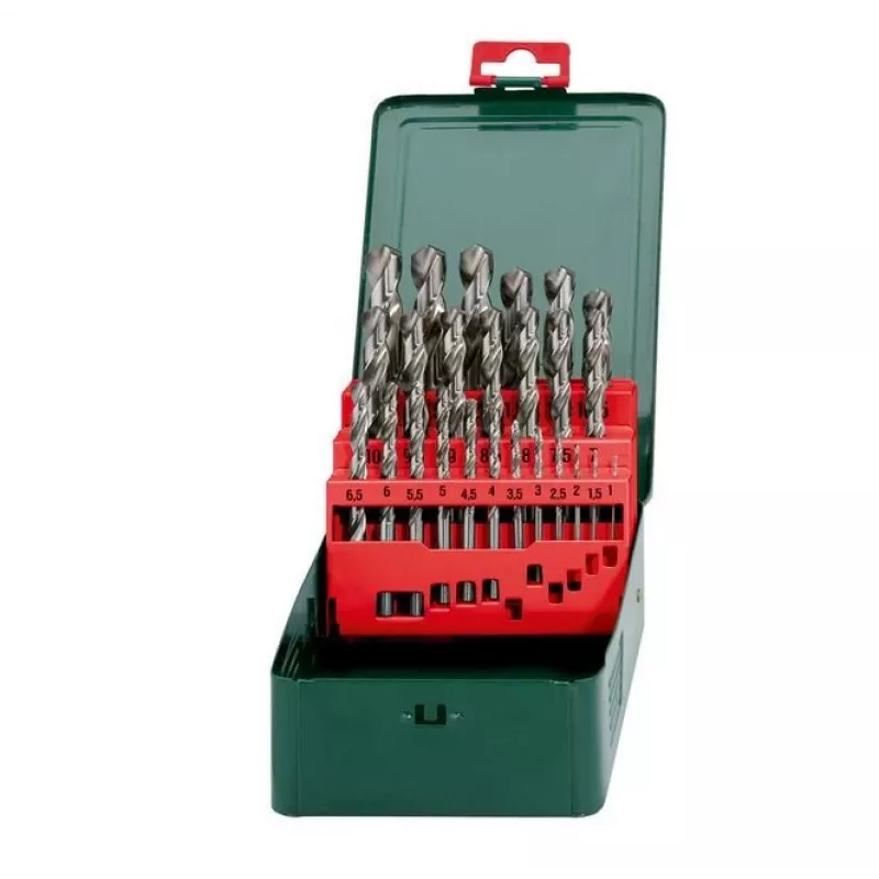 Metabo set punte elicoidali HSS per metallo, 25 pz., 1-13 mm, DIN 338 (627154000)