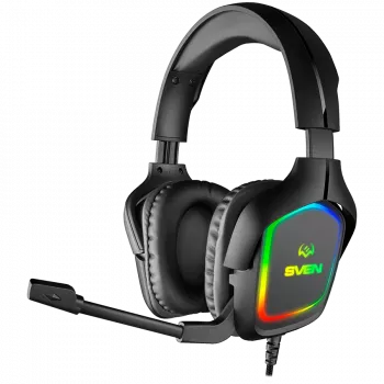 Cuffie gaming con microfono AP-U750MV, nere (USB, RGB)