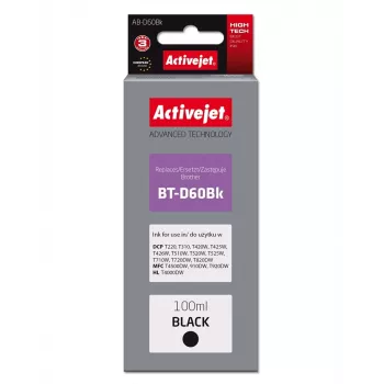 Activejet AB-D60Bk cartuccia d'inchiostro (sostitutivo per Brother BT-D60Bk; Supreme; 100 ml; nero)