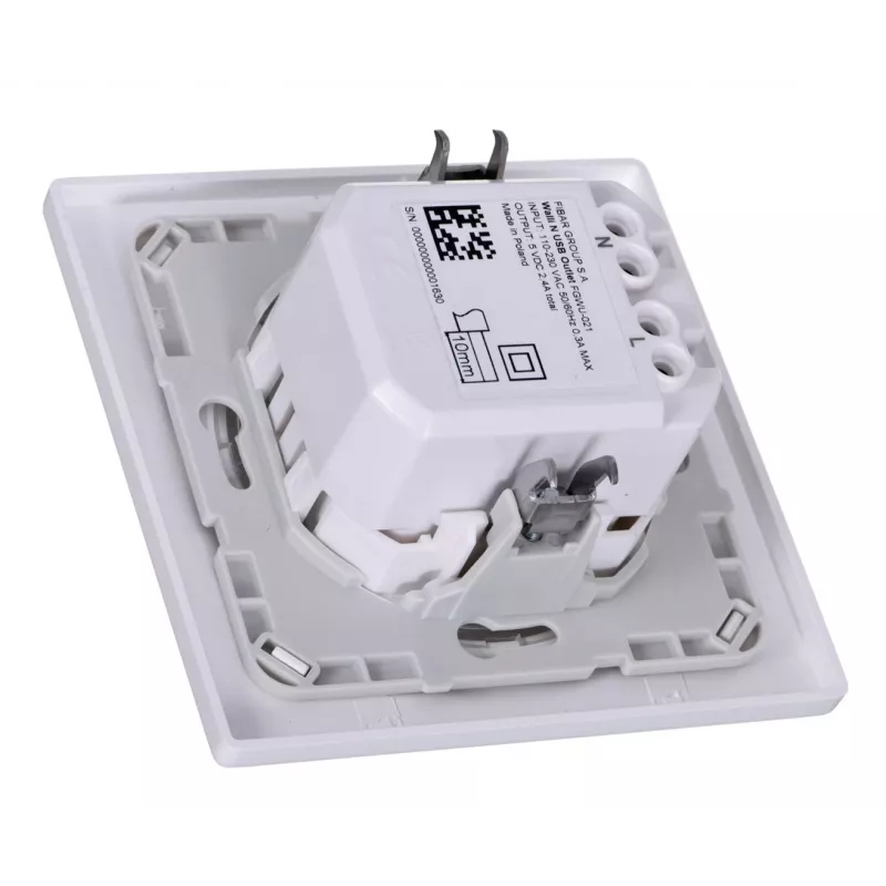 Fibaro Walli N presa 2x USB bianco