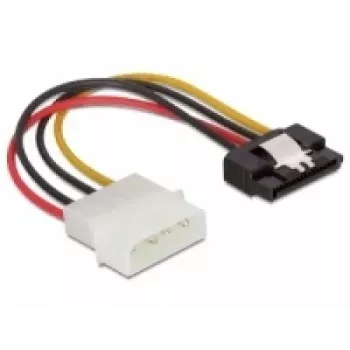 Cavo SATA per HDD DeLOCK 60120 connettore maschio a 4 poli con clip metallica dritto 0,12 m