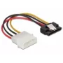 Cavo SATA per HDD DeLOCK 60120 connettore maschio a 4 poli con clip metallica dritto 0,12 m