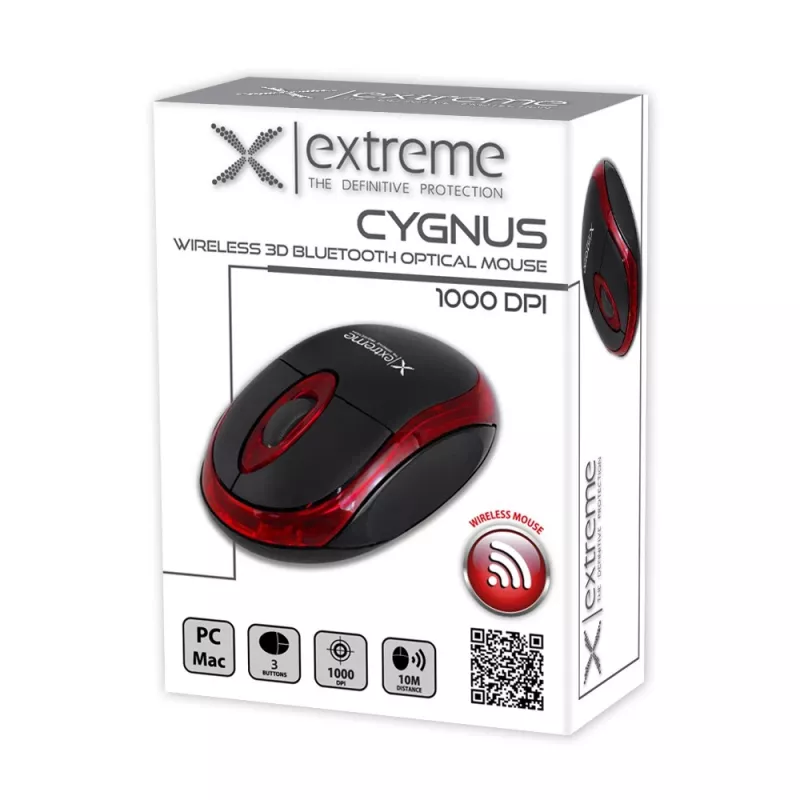 Mouse ottico Bluetooth wireless 3D Cyngus rosso