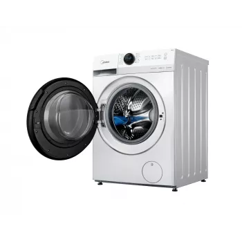 Lavatrice Midea MF200W80WB/W-HR, a carica frontale, 8 kg, 1400 giri/min, LCD, vapore, larghezza 60 cm