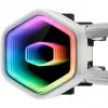 Dissipatore liquido per CPU Cooler Master MasterLiquid 240 Core II bianco — 240 mm, 2 ventole da 120 mm (650–1750 RPM), cuscinetto a slitta