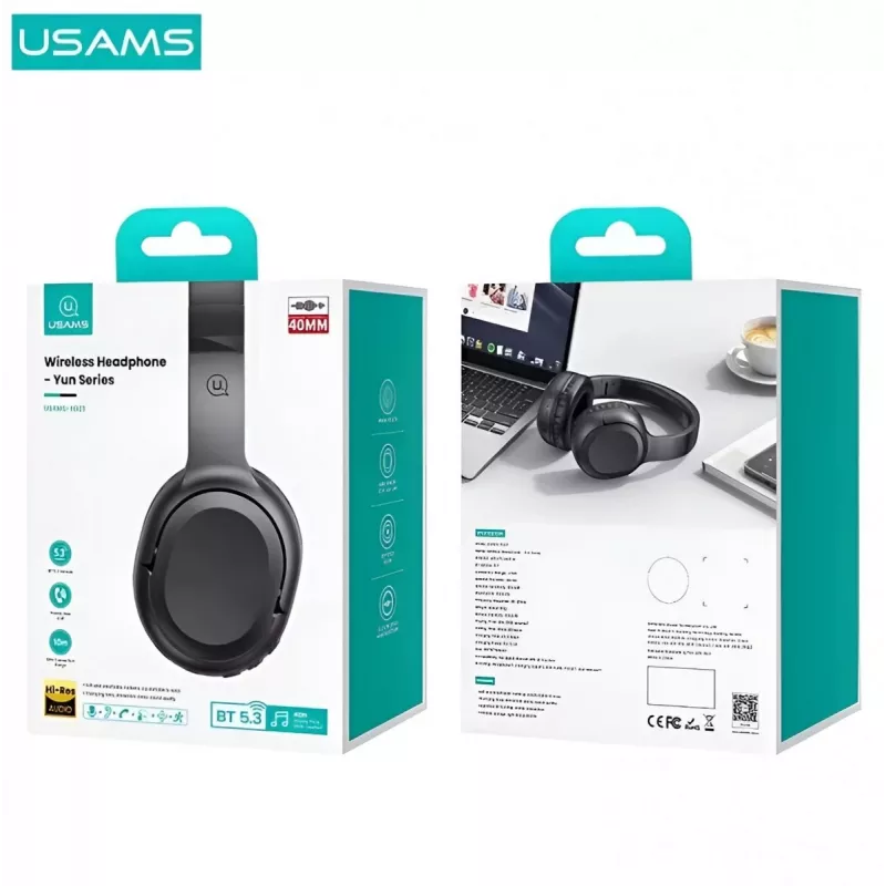 Cuffie Bluetooth Usams Yun Series nere TDLYEJYX01