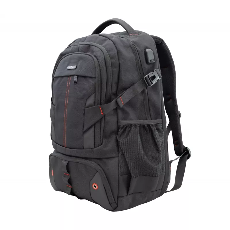 Zaino White Shark VOYAGER GBP-012 — nero, design resistente e idrorepellente