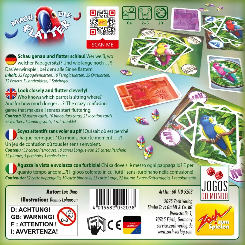 Mach die Flatter, gioco da tavolo